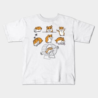 Retro Colorful Hamster Hear The Sound Kids T-Shirt